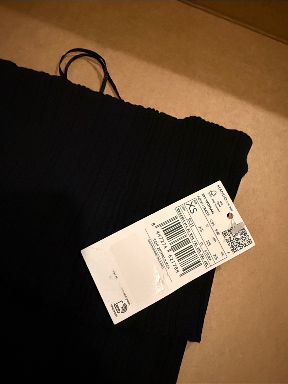 Mango STRAPLESS KNITTED TOP - Picture 4 of 4